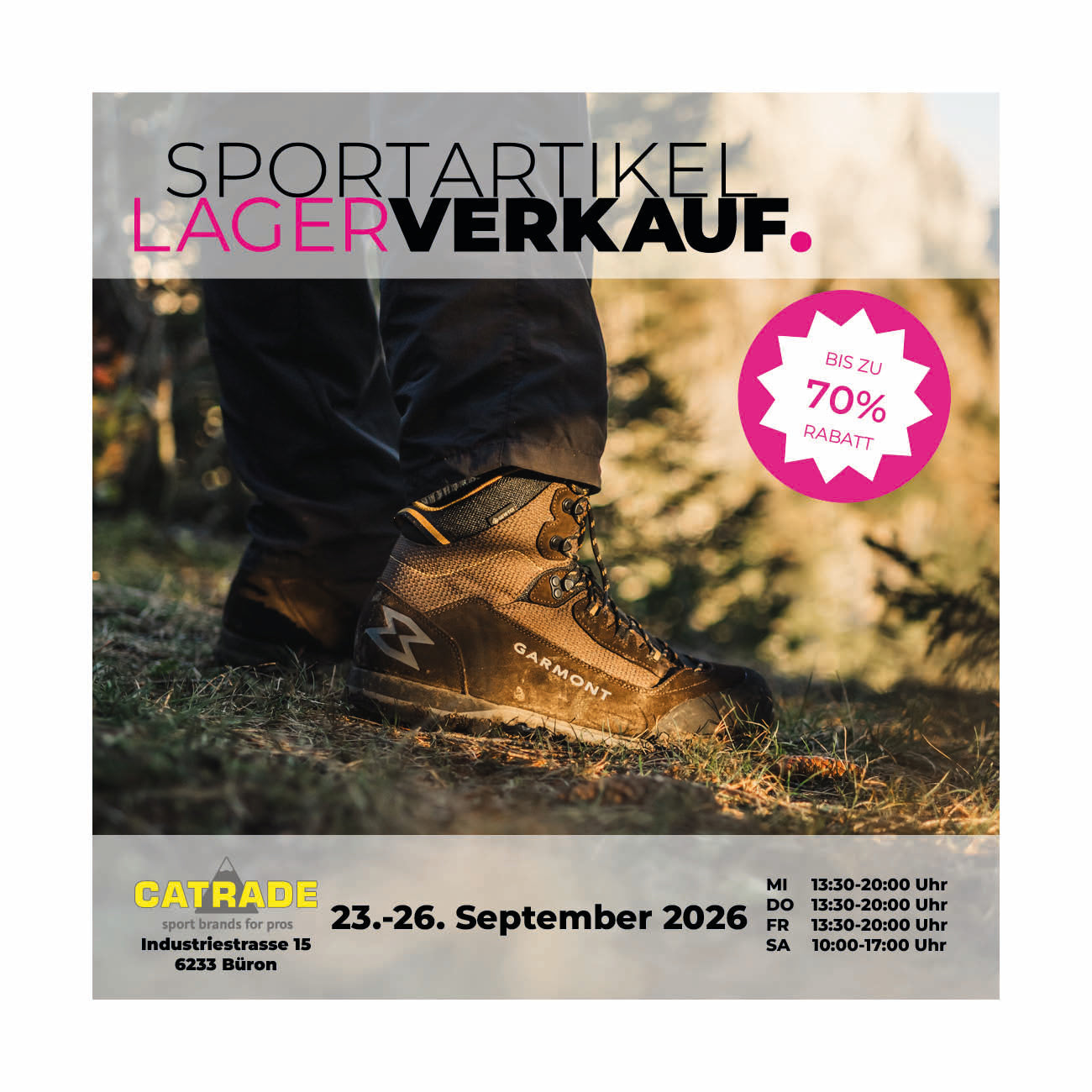 Nächster Lagerverkauf: 23.09. - 26.09.2026