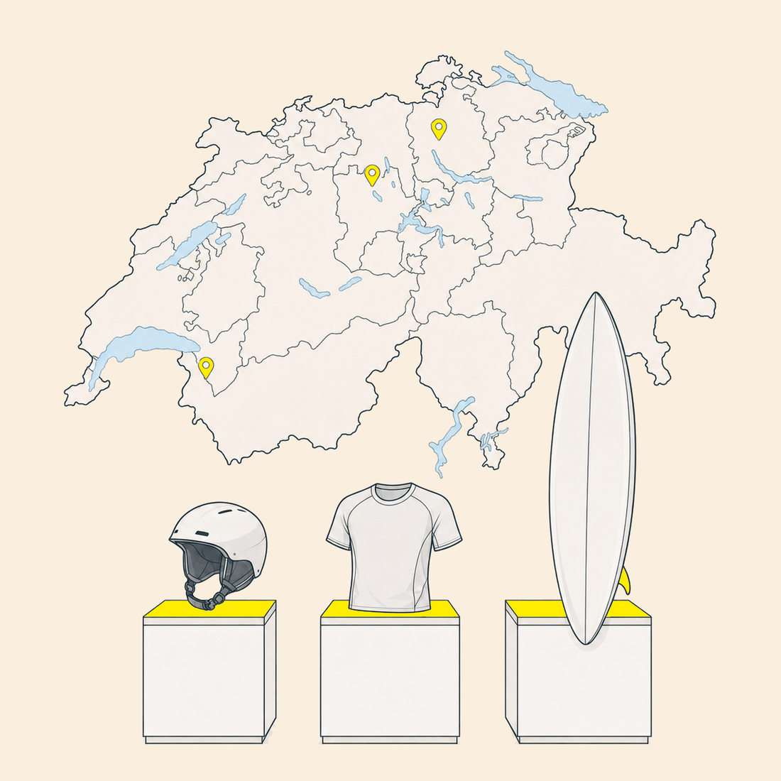 <strong>Showrooms dans trois régions suisses</strong>