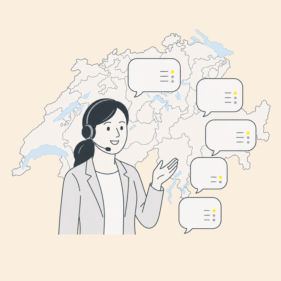 <strong>Ventes et service client en plusieurs langues</strong>